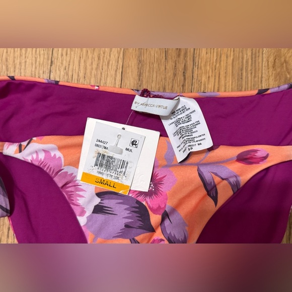 BECCA by Rebecca Virtue in Full Bloom Demi Reversible Tie Bottoms - Picture 5 of 7